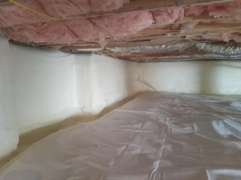 Crawl space encapsulation with closed-cell spray foam for Attic Insulation in Ione